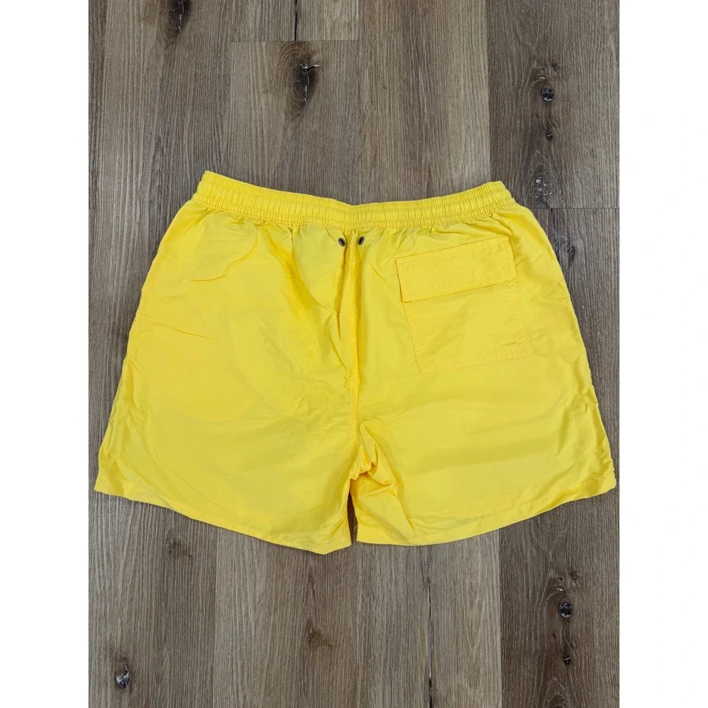 Polo‎ Ralph Lauren Mens XL Yellow Swim Trunks Mesh Lined Embroidered Pony Logo
